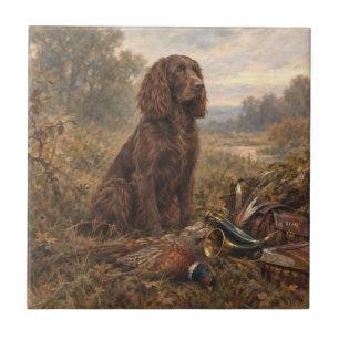 Wachtelhund Jagdkunst, Deutscher Wachtelhund Fliese
