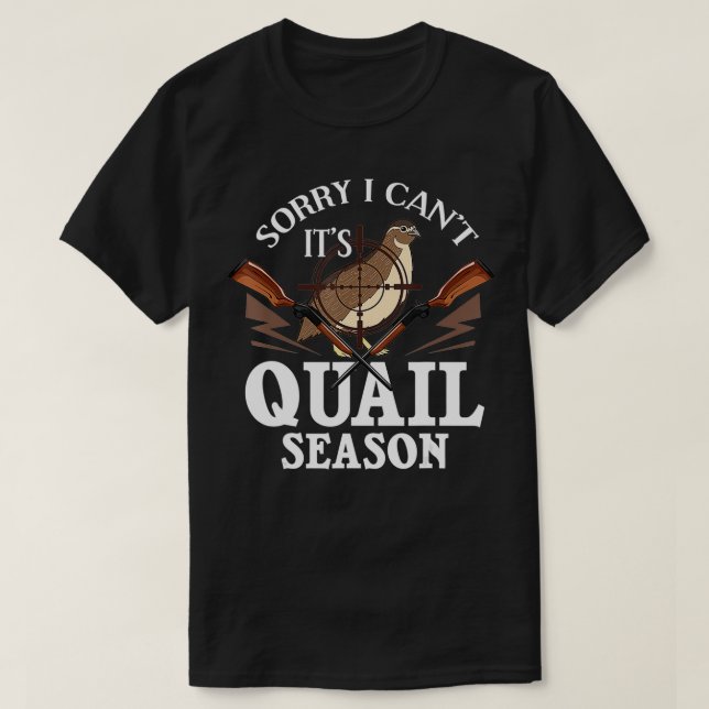 Wachteljagd Vogeljäger Saison  T-Shirt (Design vorne)