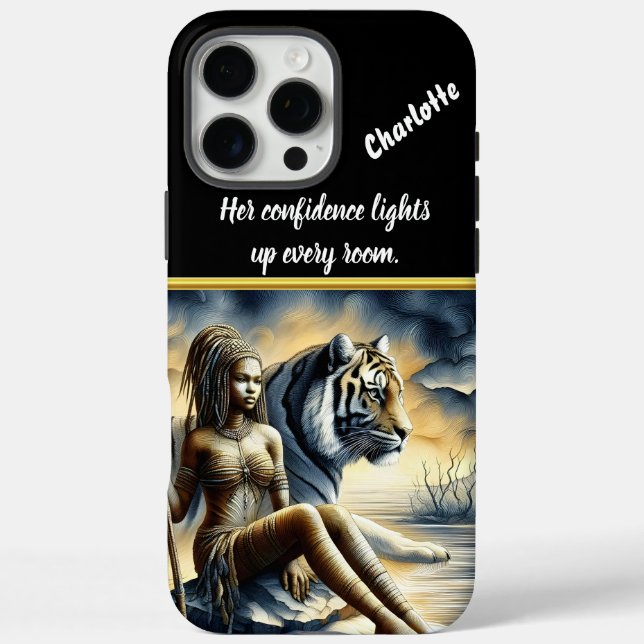 Wächter am Fluss mit einem Tiger Case-Mate iPhone Hülle (Rückseite)