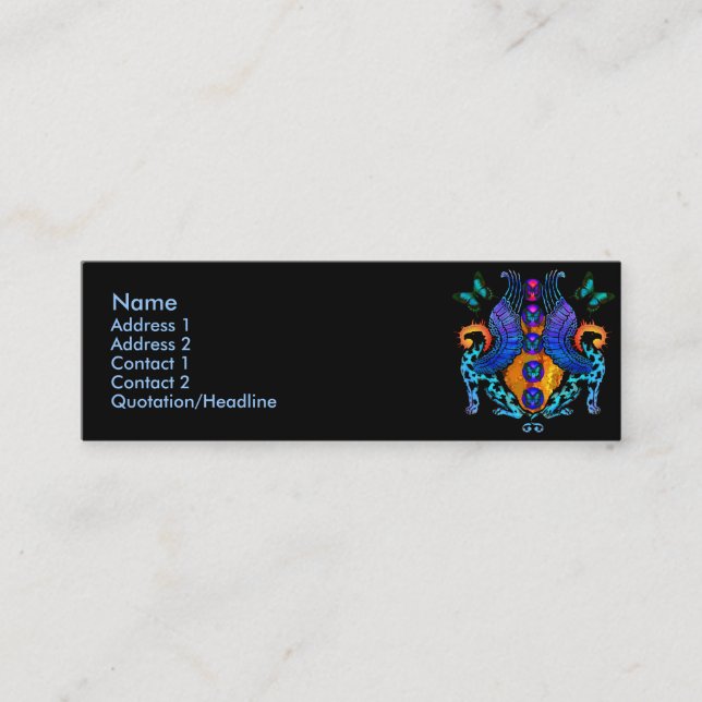 Wächter an den Dämmerungs-Visitenkarten Mini Visitenkarte (Vorderseite)