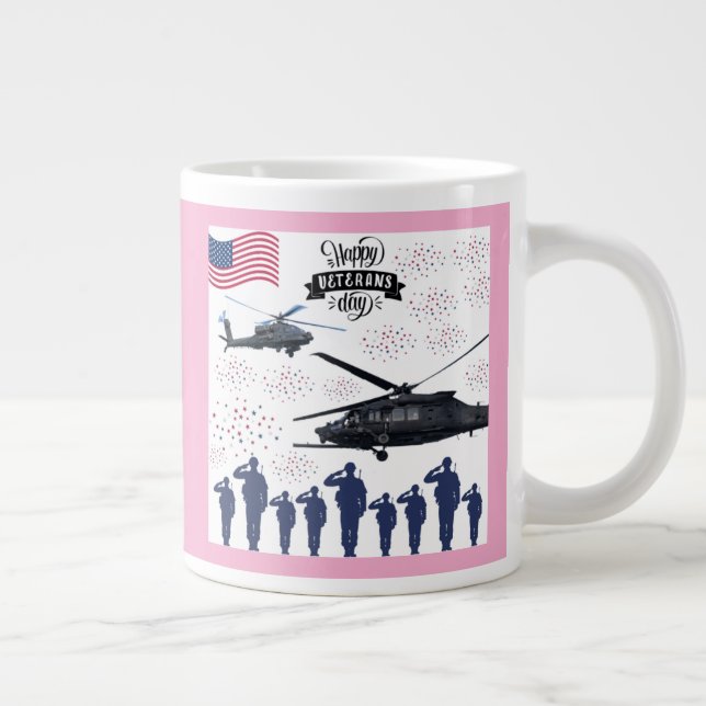Wächter der Freiheit rosa Jumbo-Tasse (Rechts)