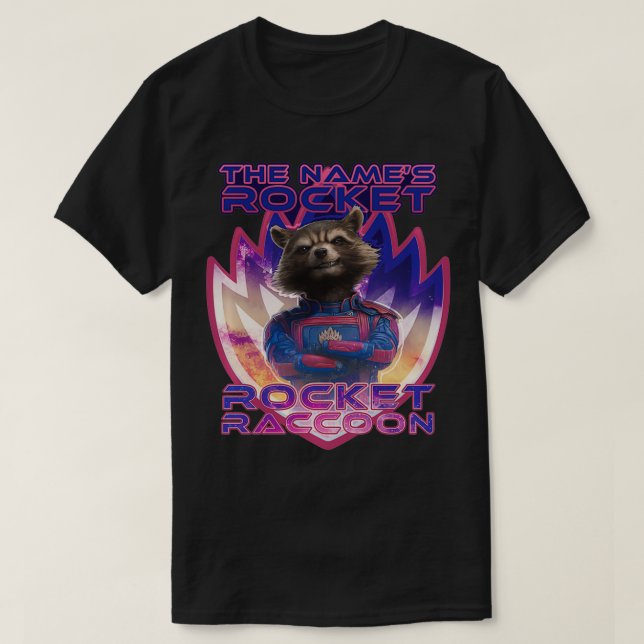 Wächter der Galaxy 3 Der Raccoon der Namen T-Shirt (Design vorne)