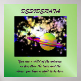 Wächter der Galaxy DESIDERATA Poster