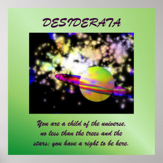 Wächter der Galaxy DESIDERATA Poster