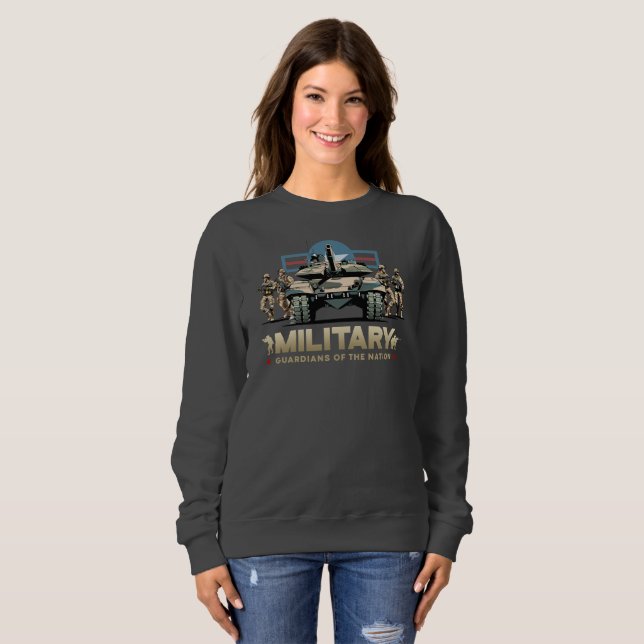 Wächter der Nation (dunkler Modus) | Damen Sweatshirt (Vorne ganz)