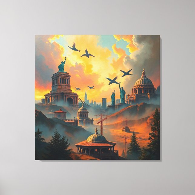 Wächter der Skyline Leinwanddruck (Vorderseite)