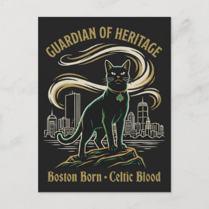 Wächter des Erbes Boston Celtic Katze Postkarte