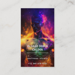 Wächter des Friedens   Leuchtender Mensch Visitenkarte