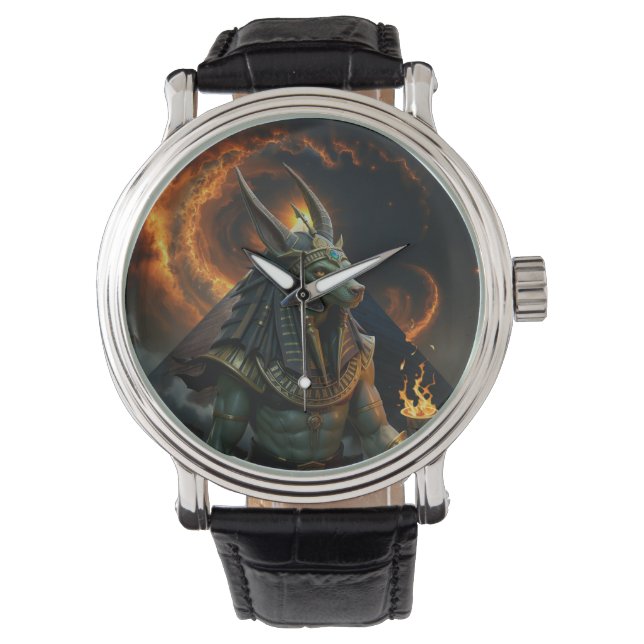 Wächter des Jenseits – Anubis.  Armbanduhr (Vorderseite)