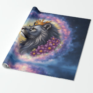 Wächter des Lichts - Löwe des mondbeschienenen Rei Geschenkpapier