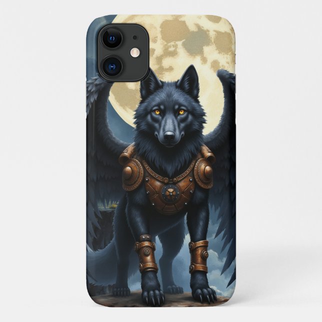 Wächter des Mondes – Der schwarzflügelige Wolf Case-Mate iPhone Hülle (Rückseite)