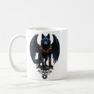 Wächter des Mondes – Der schwarzflügelige Wolf Kaffeetasse