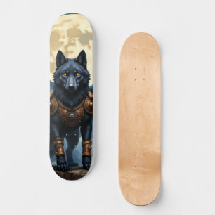 Wächter des Mondes – Der schwarzflügelige Wolf Skateboard