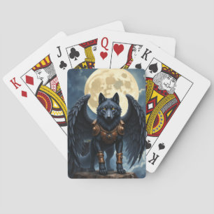 Wächter des Mondes – Der schwarzflügelige Wolf Spielkarten