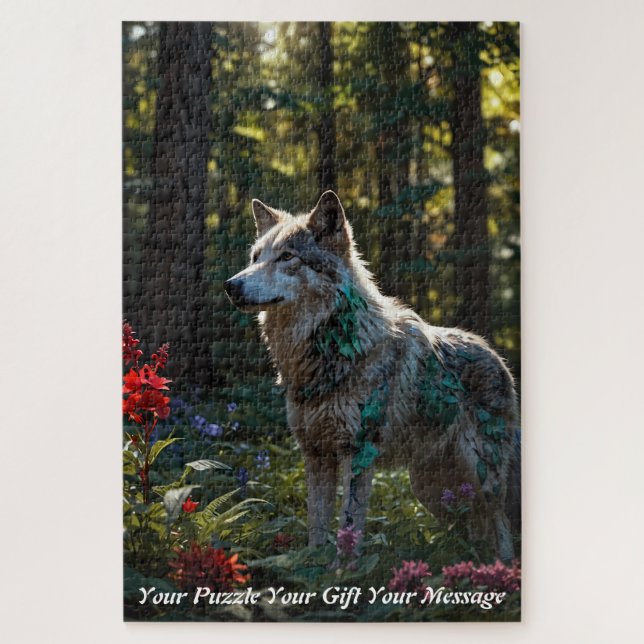 Wächter des Waldes: Geist der Wildnis Puzzle (Vertikal)