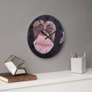 Wächter des Waldes Gemälde von Alfred Fox Große Wanduhr