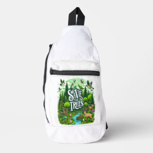 Wächter des Waldes: Rett unsere Bäume Crossbody Bag