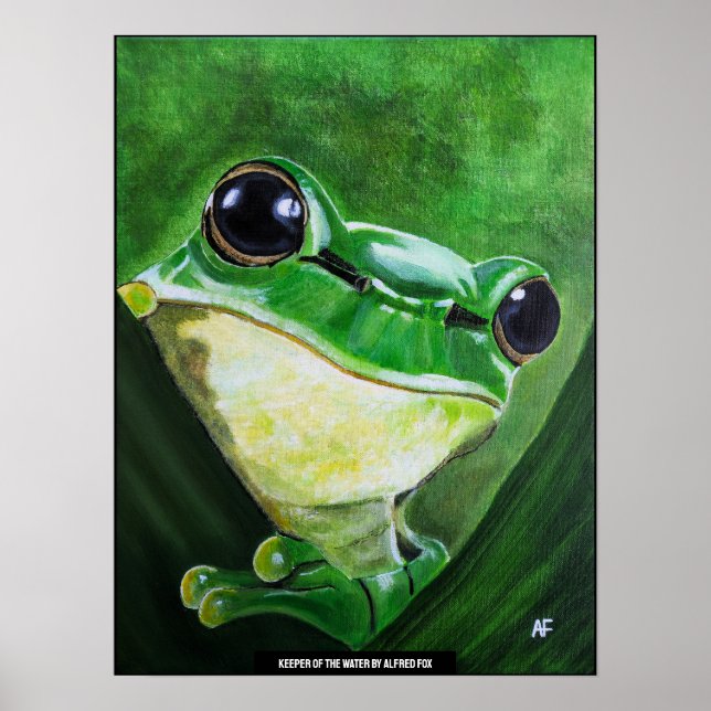 Wächter des Wasser Gemälde von Alfred Fox Poster (Vorne)