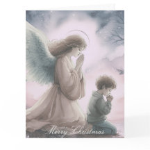 Wächter Engel und Kind gemeinsam beten