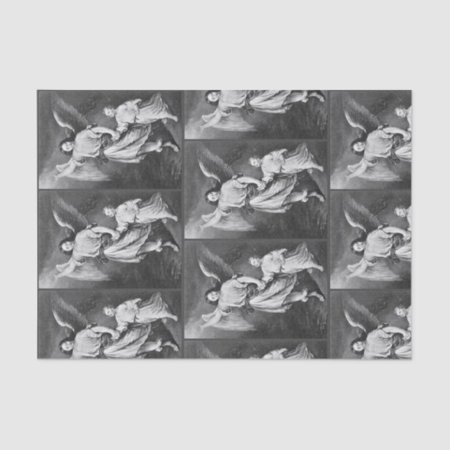 Wächter-Engel- und Kindergewebe Seidenpapier (Vorderseite)