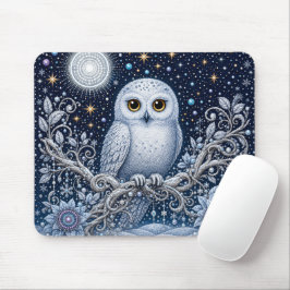 Wächterin der Winternacht im Sternengarten Mousepad