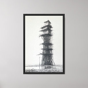 Wachturm. Schutzhütte für den Frieden des Geistes Leinwanddruck