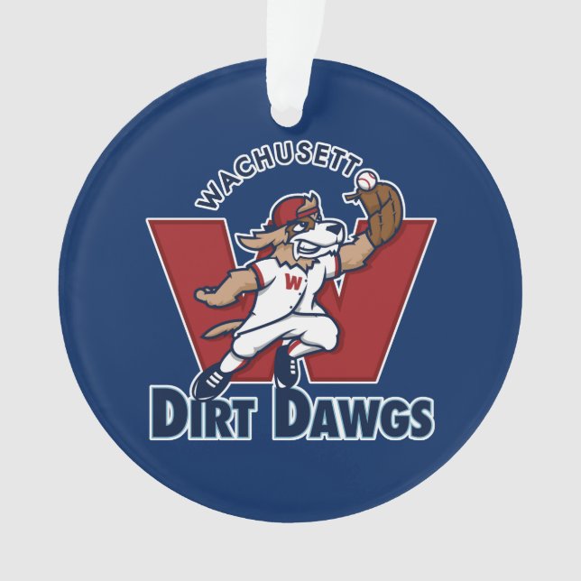 Wachusett Schmutz Dawgs Collegebaseballteams-Logo Ornament (Vorderseite)