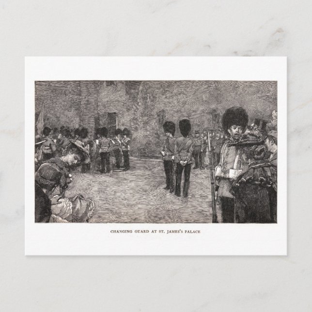 Wachwechsel im St. James's Palace Postkarte (Vorderseite)