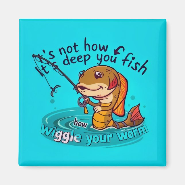 Wackel deinen Wurm Magnet (Vorne)