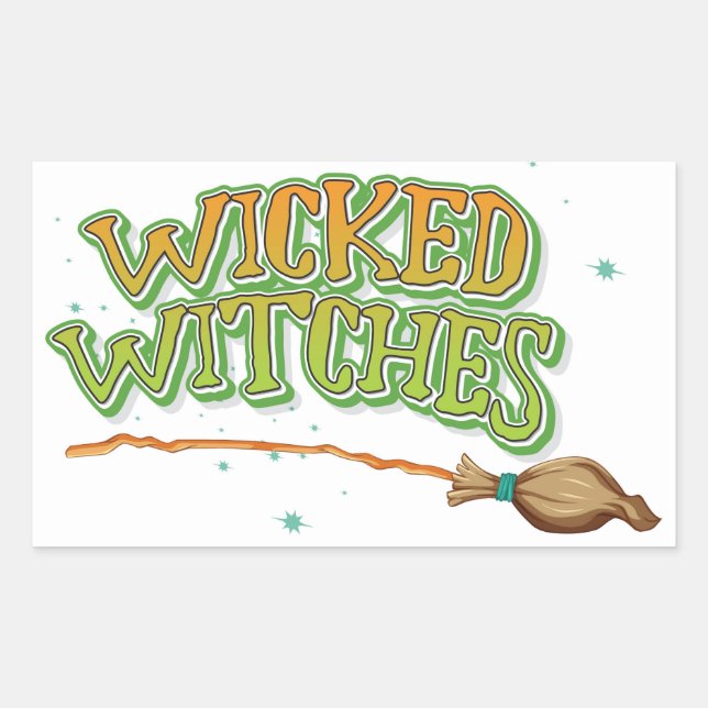 Wackelhexen Rechteckiger Aufkleber (Vorderseite)