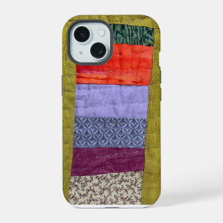 Wackelige moderne Patchwork-Quilt-Hülle iPhone 15 Hülle