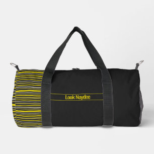 Wackelige Streifen, Gelb und Schwarz Duffle Bag