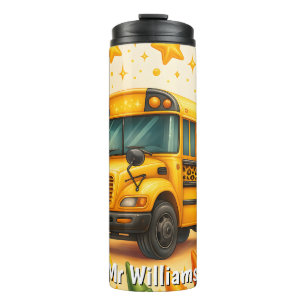 Wackeliger Schulbusfahrer Thermobecher Thermosbecher