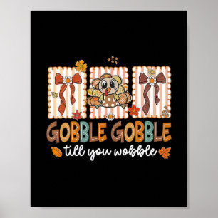Wackeliger Thanksgiving Truthahn Männer Frauen Poster