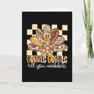 Wackeliger Truthahn Süßes Thanksgiving Cos Karte