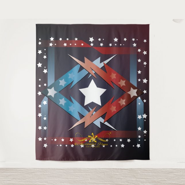 Wackelstars Wandteppich (Vorderseite)
