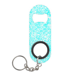 Wackelwellen und Formen Cyan/Aqua Mini Flaschenöffner