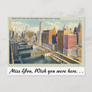Wacker Drive, Chicago, Illinois Postkarte