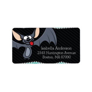 Wacky Bat Halloween Rücksendeadresse Adressaufkleber