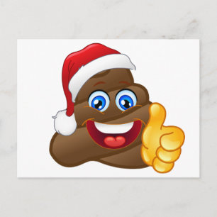 Wacky Brilliant Santa Kack Emoji Feiertagspostkarte