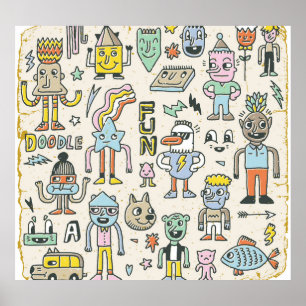 Wacky Doodles: Vintages Set Poster