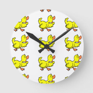 "WACKY QUACKY DUCKY" CLOCK RUNDE WANDUHR