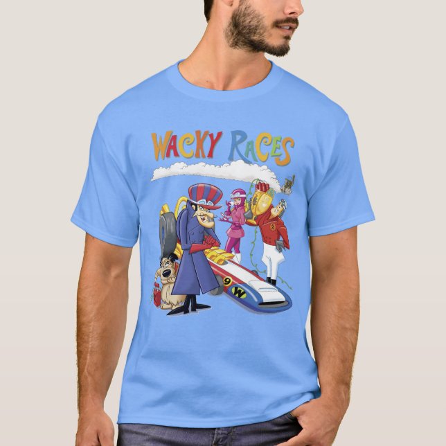 Wacky Races 60s 70s 90s 80s Cartoon Scifi Retro T-Shirt (Vorderseite)