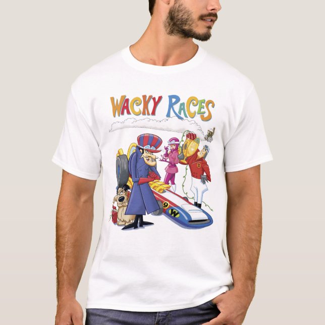 Wacky Races 60s 70s 90s 80s Cartoon Scifi Retro T-Shirt (Vorderseite)