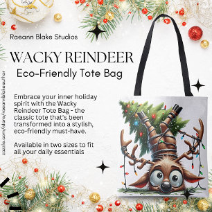 Wacky Reindeer Tote Bag