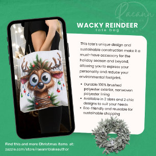 Wacky Reindeer Tote Bag