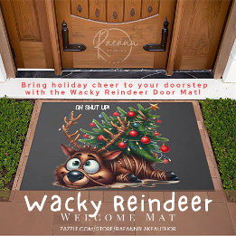 Wacky Rentier Door Mat Fußmatte