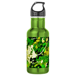 Wacky Retro Blumen 1 Edelstahlflasche