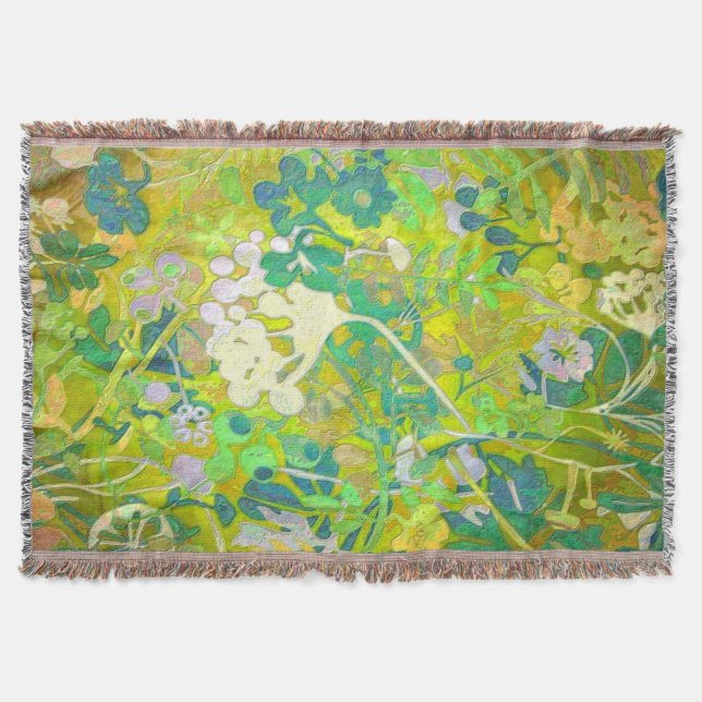 Wacky Retro Floral 2 Decke (Vorderseite)