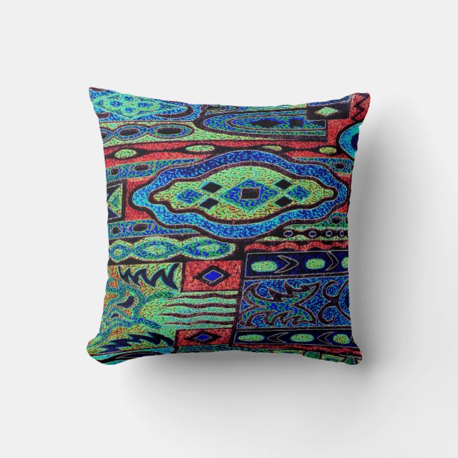 Wacky Retro Print Kissen (Vorderseite)
